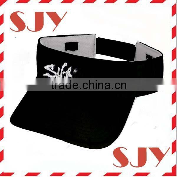 High quality custom 3d embroidery women wide sun visor cap