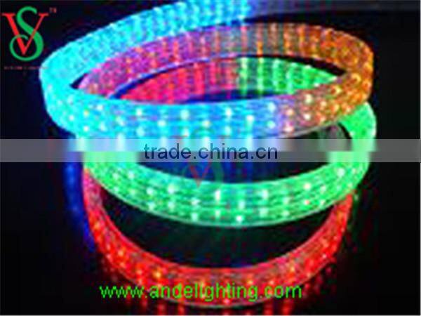 LED rainbow rope light flat three wire rope lighting for outdoor decoration