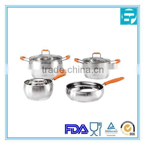 6Pcs Stainless Steel silicone cookware sets