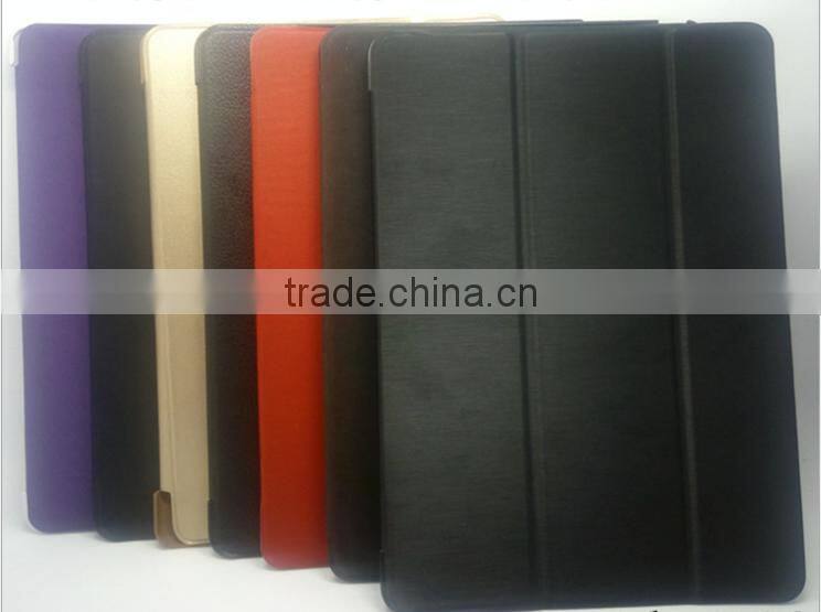 best sell thin lichee pattern pu leather flip tablet case cover for samsung xe500t1c for teclast x98 air 3g