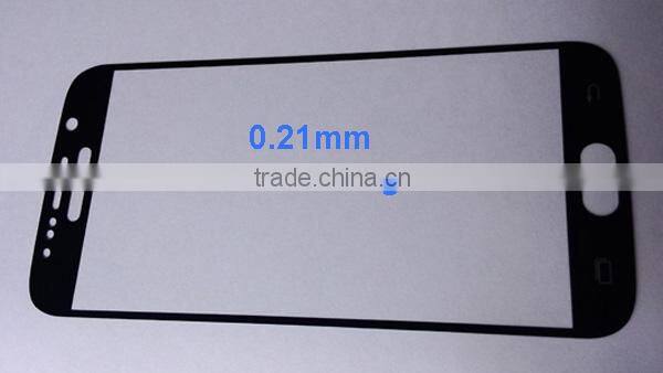 Premium Quality Perfect For samsung s6 2.5D Gorilla silk printing 0.21mm tempered glass film screen