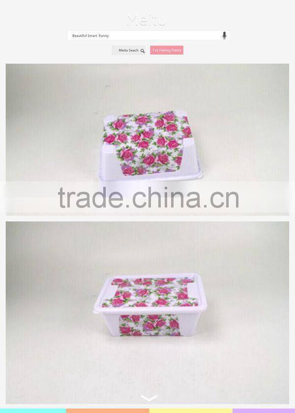 flower plastic lunch box
