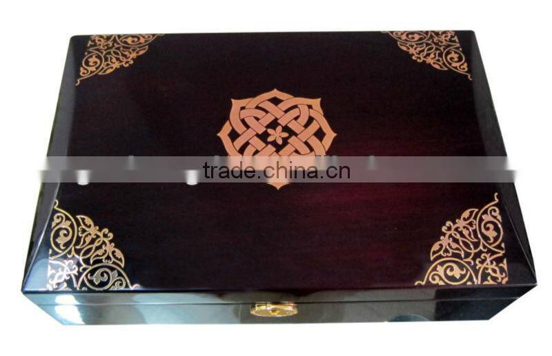 Guangzhou factory customized made-in-china decorative wooden boxes with lid(ZDW-075)