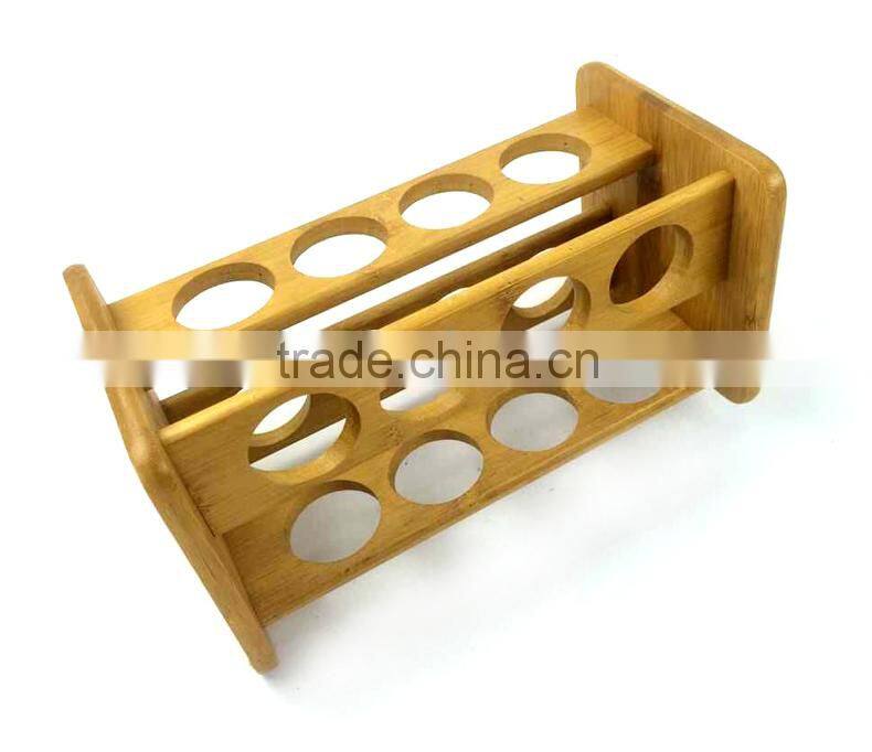 BH010/ 2016 Rolling Up Revolving Organic Bamboo Spice Jar Rack