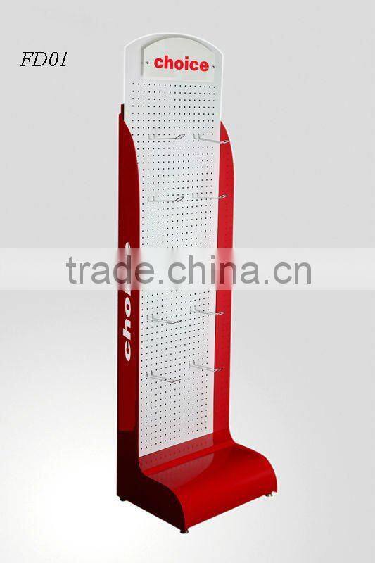 Metal floor display with Pegboard/ POS materials/ Point of sale displays