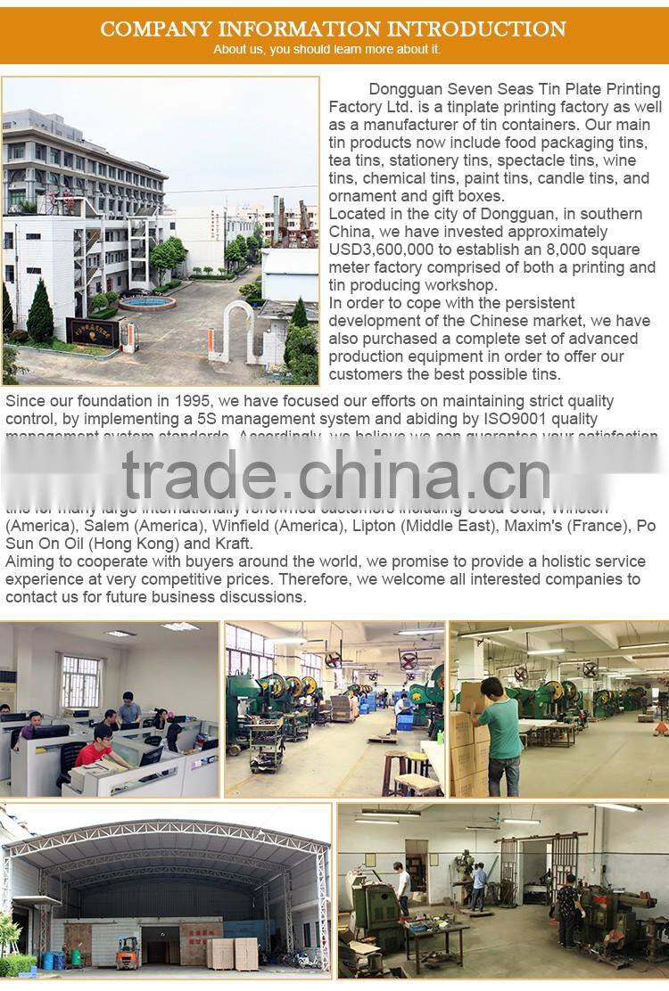 Rectangle empty gift card tin box