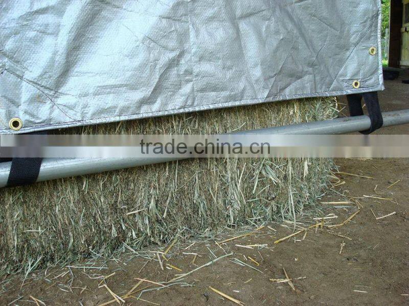 20' X 40' 6oz Heavy Duty Premium Silver Hay Tarp - 12 Mil Thickness