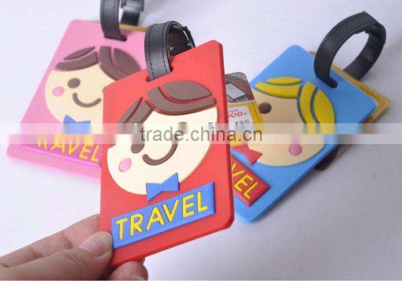 2014 promotional fancy gift custom 3d pvc luggage tag