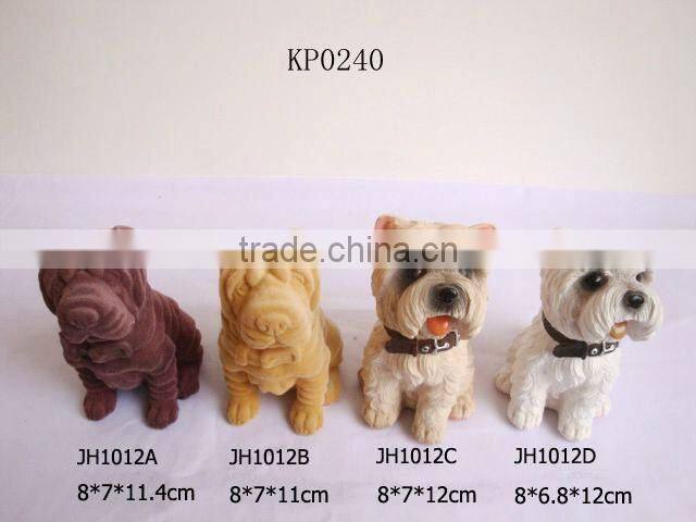 cute mini puppy Statue , resin craft