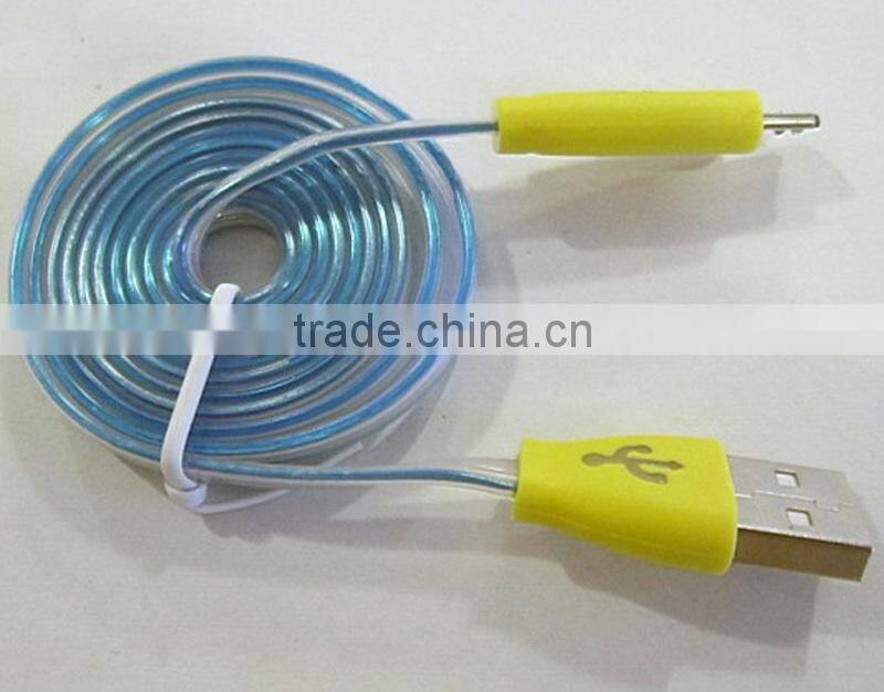 micro usb data cable with charging and data transferring function With LED Lighting