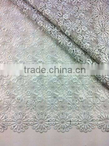 2015 Best selling african cord lace gold guipure lace fabric