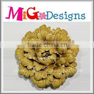 OEM Handmade Red Gorgeous Ceramic Flower Wall Decor