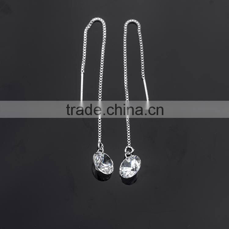 Big imitation diamond fashion earring jewellery long cartilage earrings fashionable imitation jewelry for women daily wear