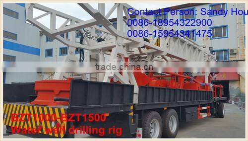 trailer type water well drilling machinery 1000m