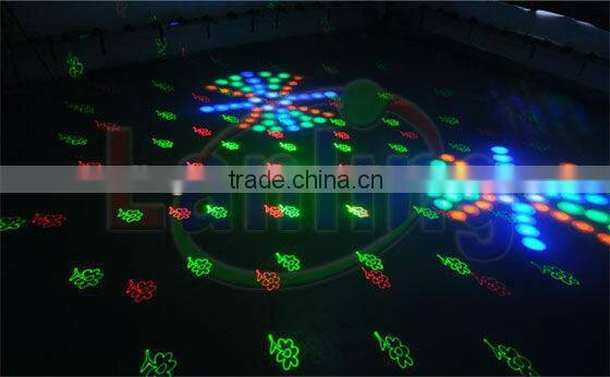 professional 3 Claw 18W RGBYW LED and RG Animation Twinkling Laser Light