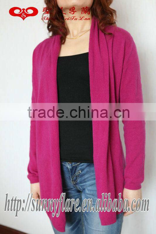 women fashion pure cashmere shawl cardigan