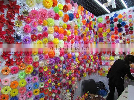 Wholesale decorative plastic flower pots,description rose flower,artificial flowers imported from china(AM-881344-4)