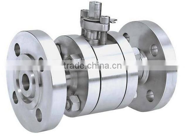 high pressure A105 forged steel hard sealing flange type ball valve