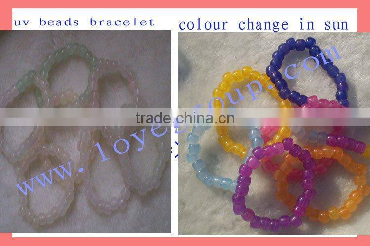 uv bead bracelet colour change bracelet purple colour