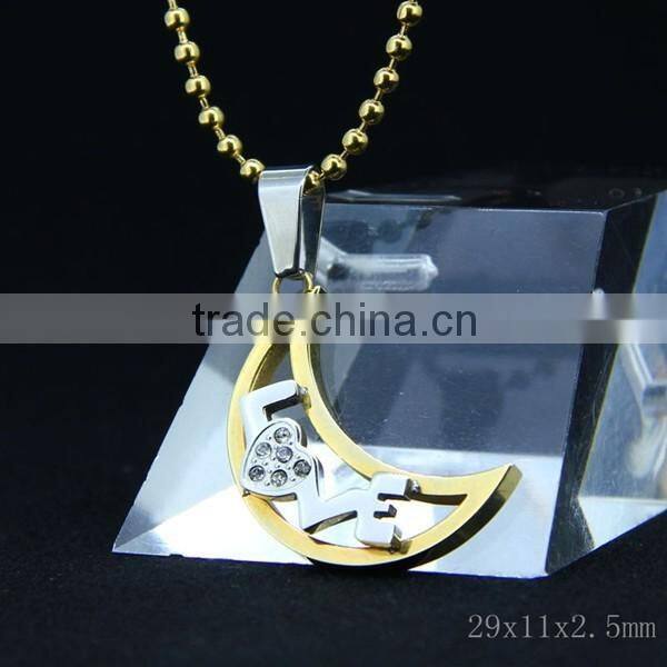 stainless steel moon pendants wholesale
