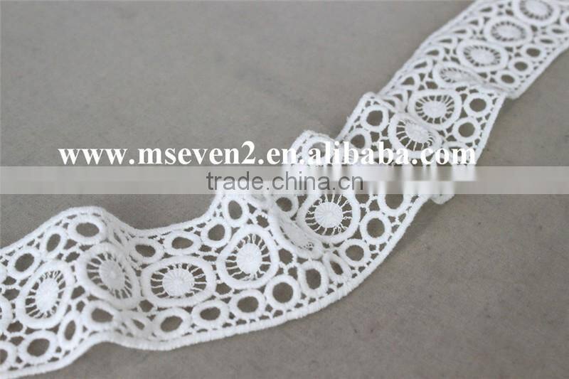 new lace designs 2016 cotton embroidery lace with 5cm in white lace for lady clothing