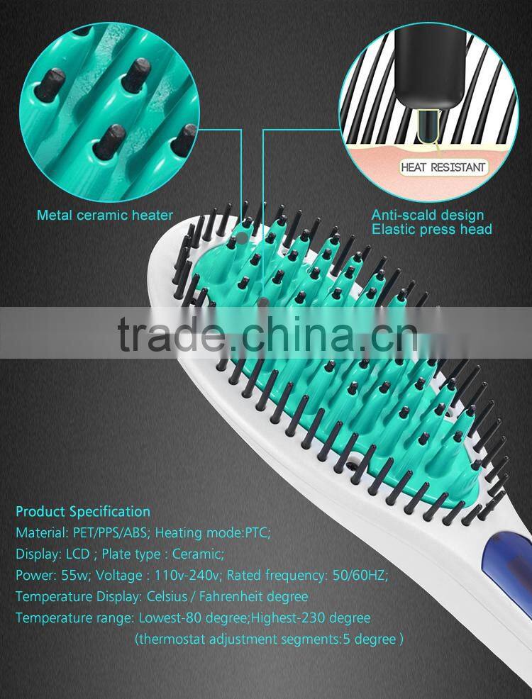 Cheap Superior Qualiy Electric Fast Heat Up Safe CE FCC ROHS comb straightener