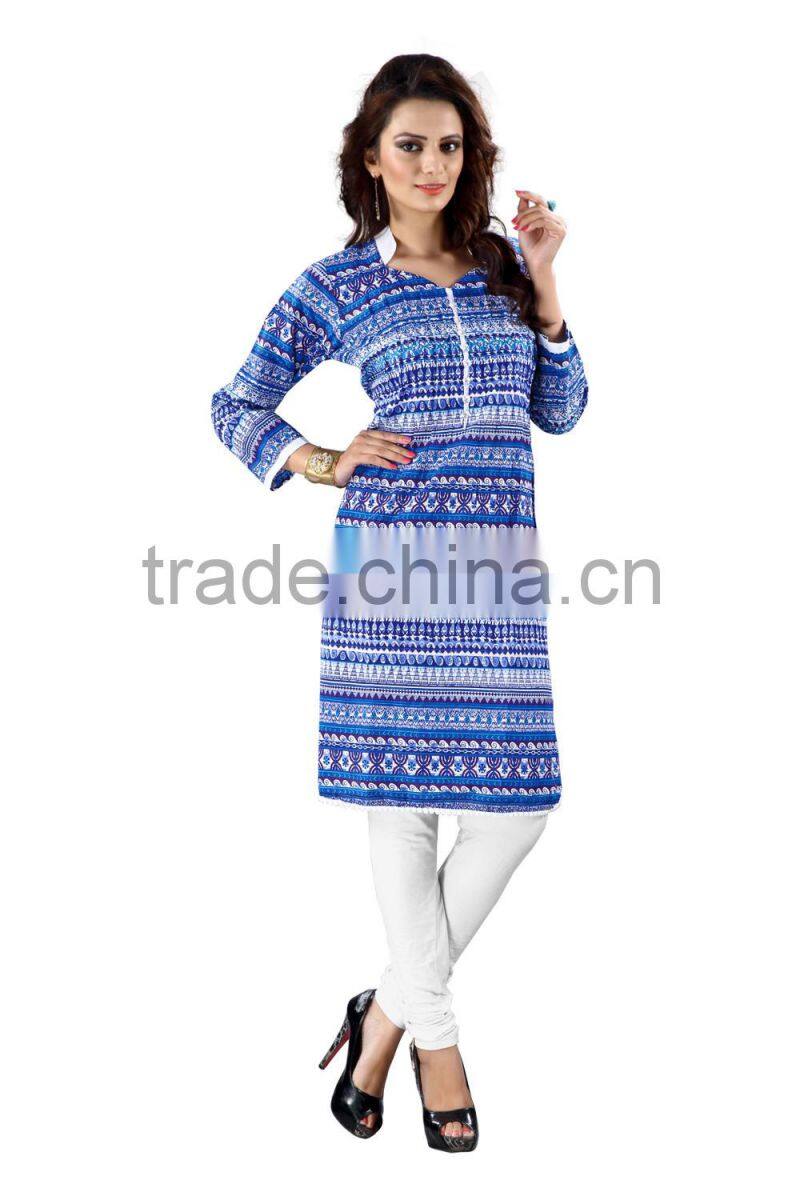 Casual Printed Cotton Kurti Wholesale