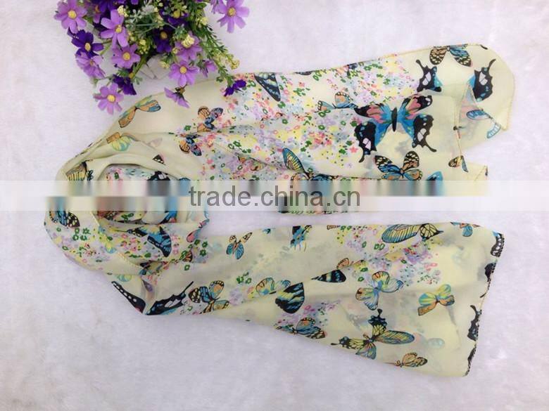 2014 New Fashion Lady Women Soft Butterfly Scarf Pashmina Shawl Wrap Large Print Stole Neck Warm