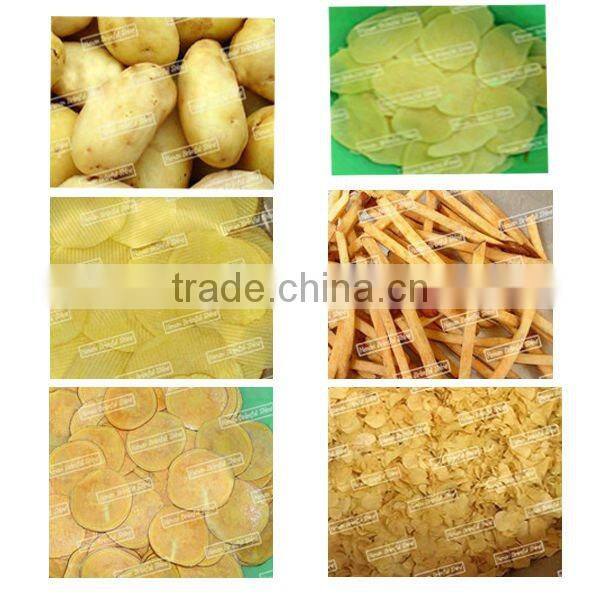 automatic potato chips cutting machine for peeling and cutting potatoes