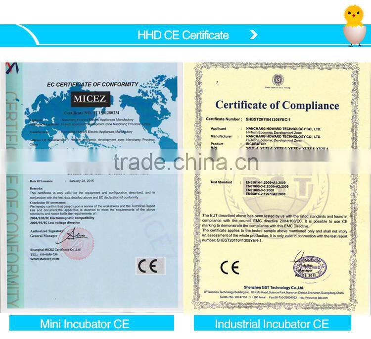 Hot selling CE marked HHD brand automatic egg incubator hatching machine for sale YZITE-17