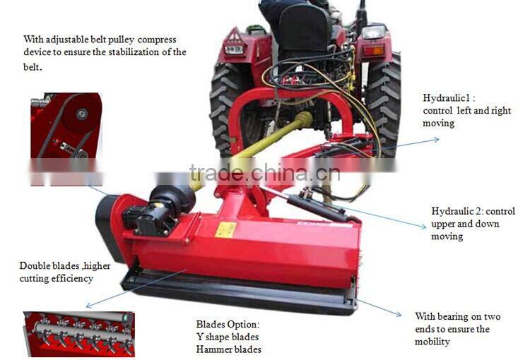Professional 4 wheel tractor flail mower for 20-30 HP Tractors