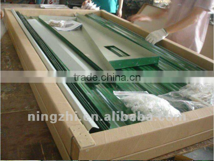 green garden tool storage shed