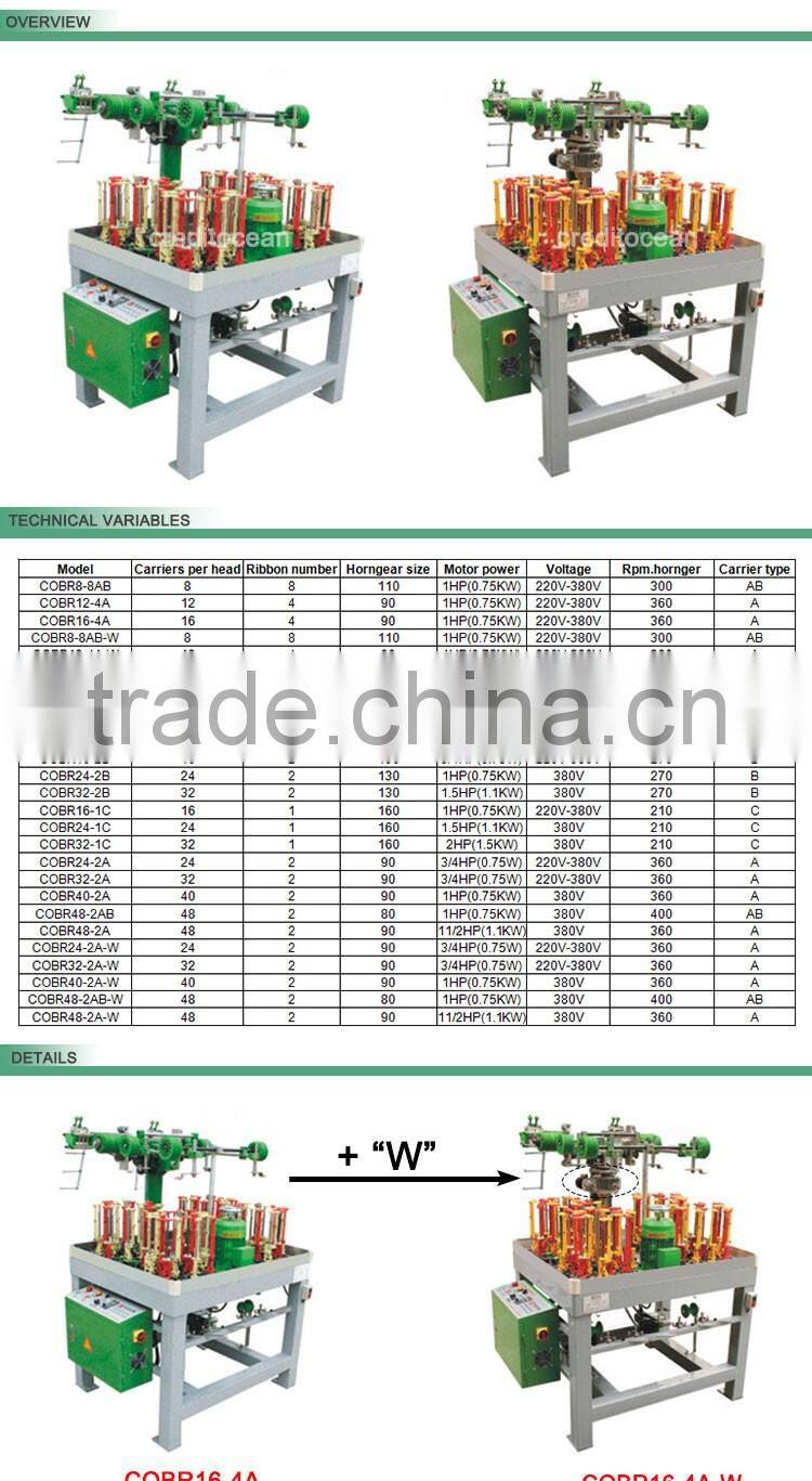 COBR16 high speed round rope making machine