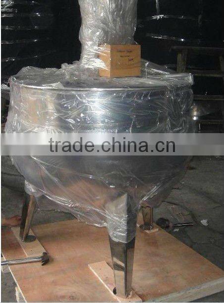 sanitary steam heating jacketed kettle with scraper stirrer