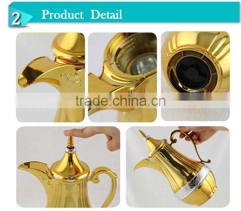 New design popular Dubai style double wall glass inner coffee jug(JGCS)