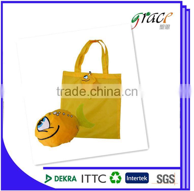 New arrival products Cute animal 190T polyester foldable shopping bag