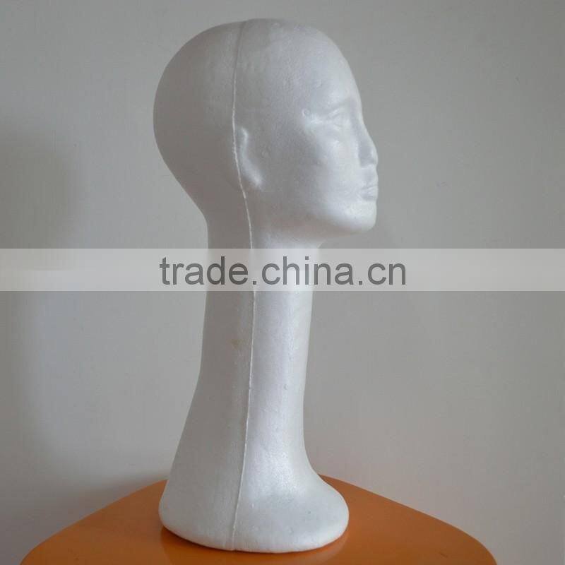 18" Female Styrofoam Head Model Wig Hair Hats Caps Glasses Long Neck Display Manequim Mannequin Manikin Head For Wigs
