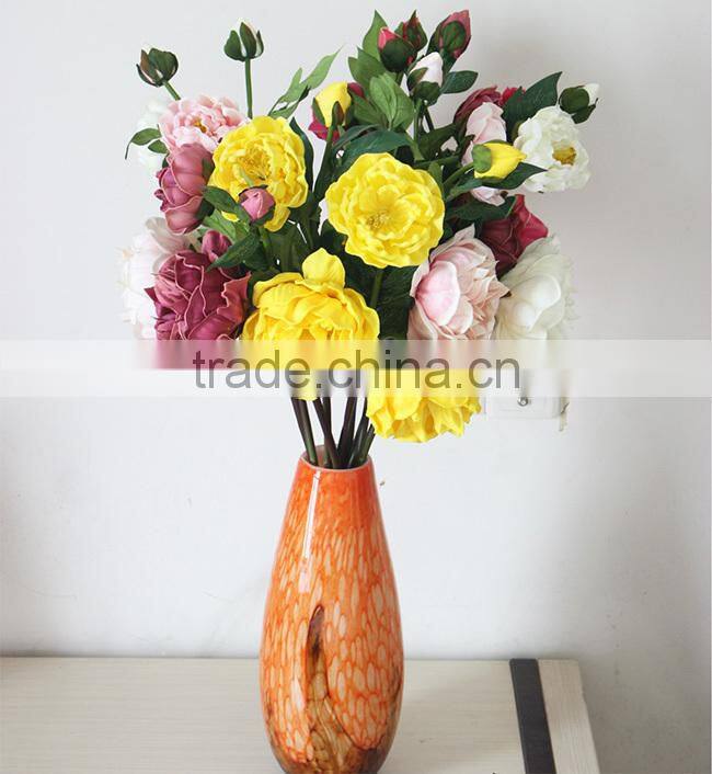 Wholesale simulation flowers colorful plastic artificial peony