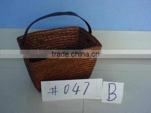 2013 wholesale water hyacinth storage basket with handle for Christmas
