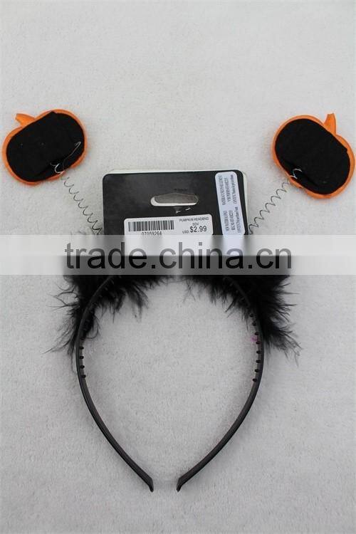 Halloween pumpkin shape hairband wire headband bobble headband