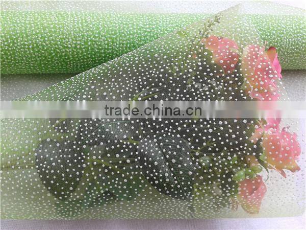 With white dot multicolor organza fabric for flower wrapping