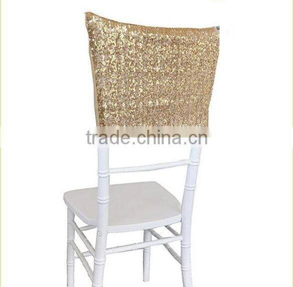 gold sequin chair cover for wedding