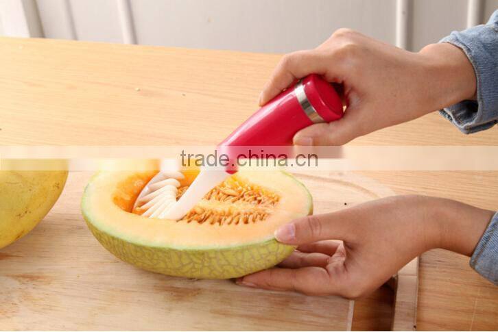 Colorful Multifunction Plastic Vegetables Fruits Remove Seeds Spoon