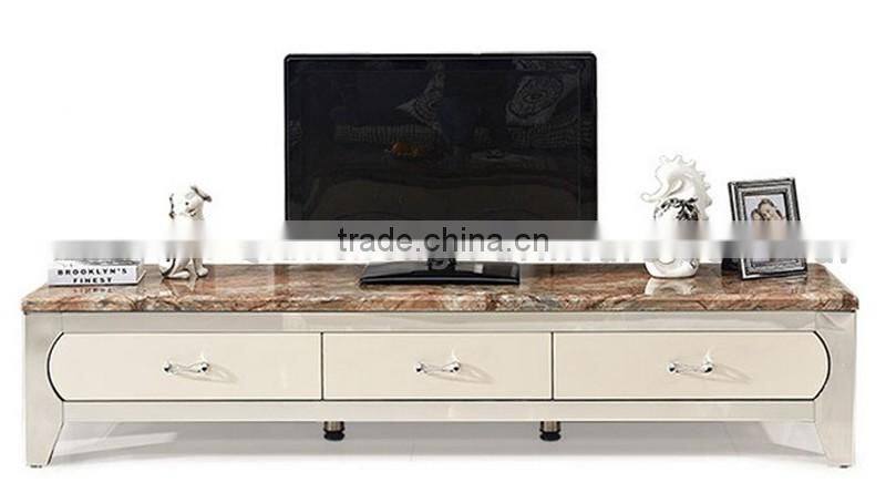 Living Room TV Stand Fireplace Marble Top