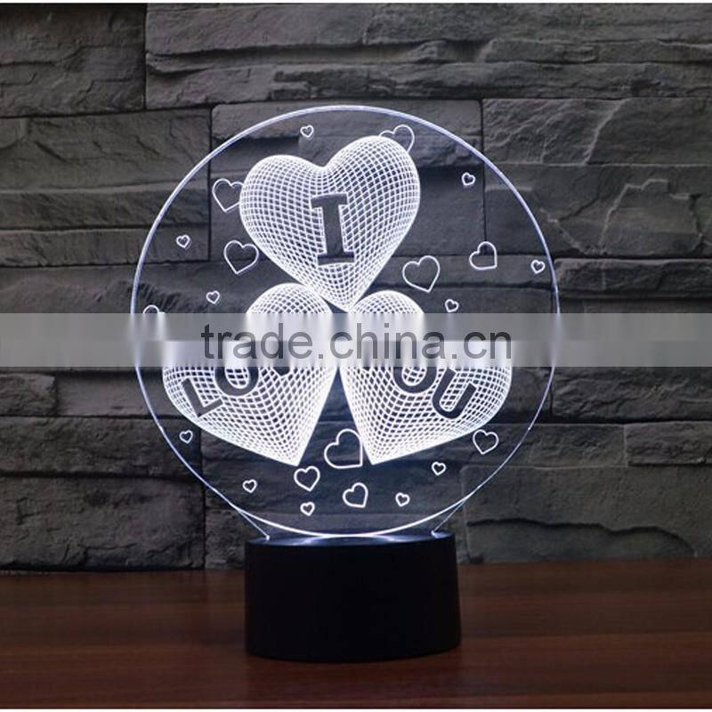 bed sides table light children nightlight 3D display fancy standing dolphin lamp