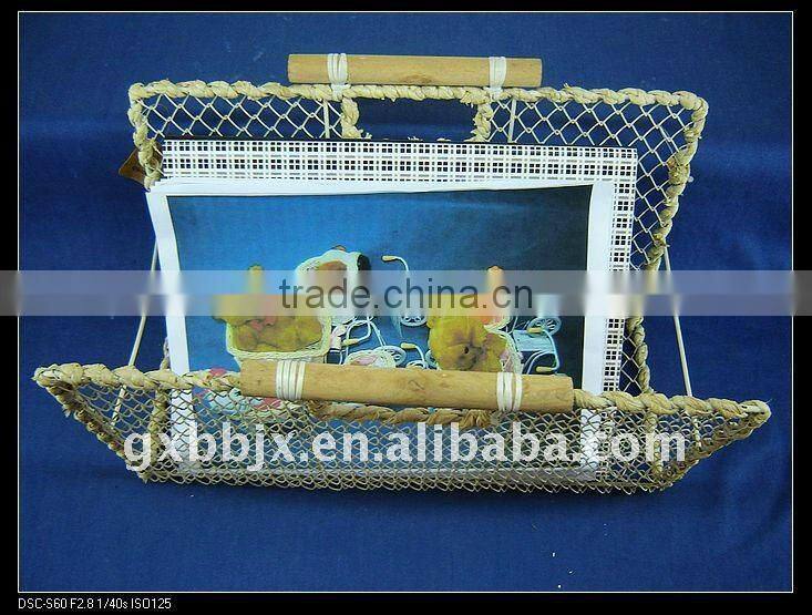 White wire woven magazine&file storage cabinet holder
