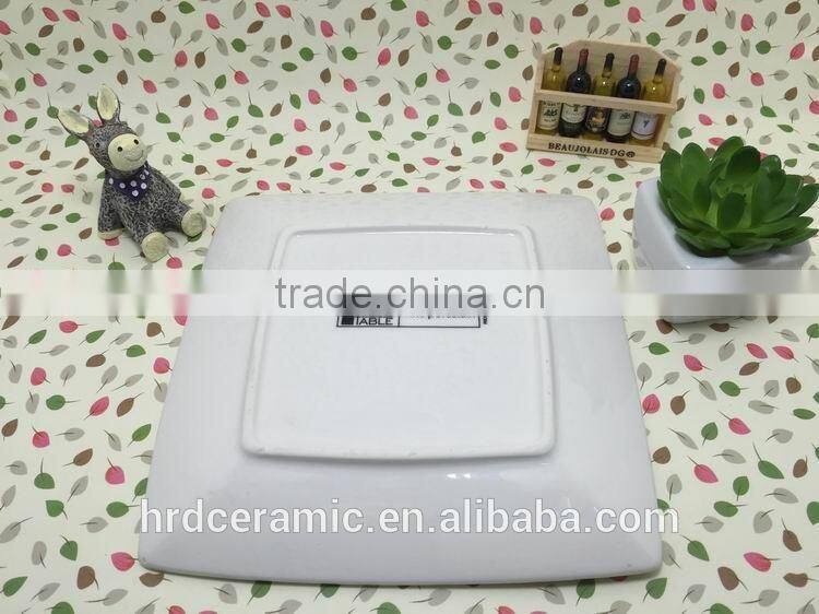 Stocked ceramic porcelain plate wholesale serving dishes for daily used