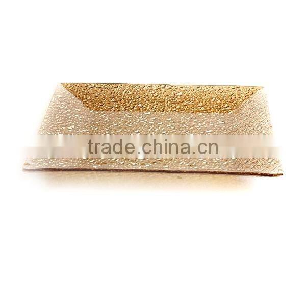 hotsale glass serving tray dinner plate modern christmas plate