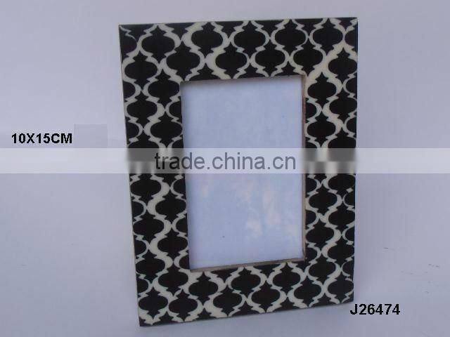 Thin antique blue colour Bone Mosaic Photo frame Available in all photo Sizes
