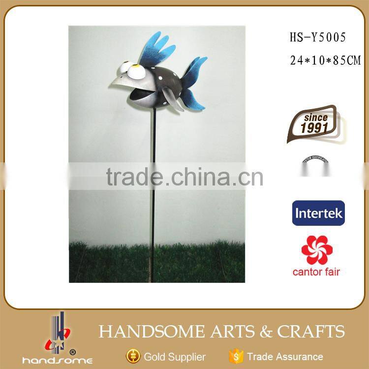 Metal Art Animal Figurines Large Fish Stake Waste Material Art Craft